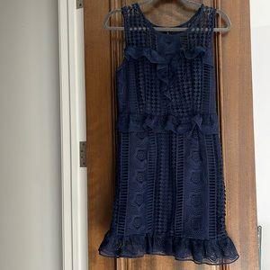 NWT Romeo & Juliet couture navy lace ruffle dress size M